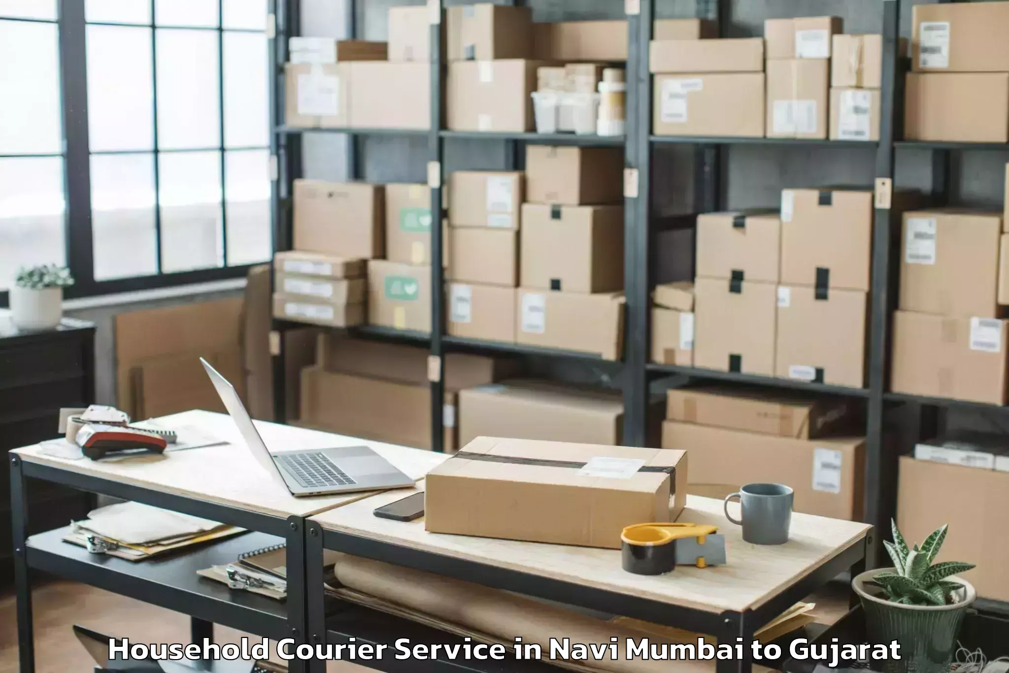 Navi Mumbai to Waghodia Household Courier Booking